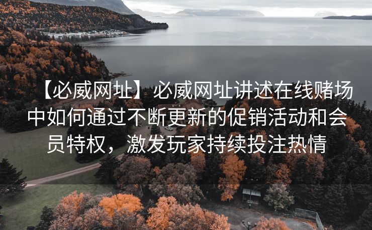 【必威网址】必威网址讲述在线赌场中如何通过不断更新的促销活动和会员特权，激发玩家持续投注热情